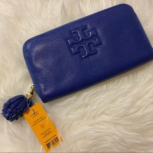 New Tory Burch Thea Royal Ocean ZIP Continental